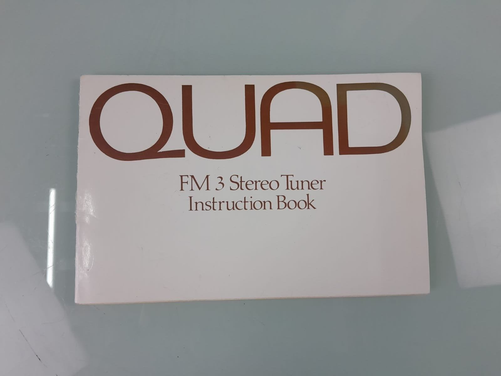 QUAD FM 3 STEREO TUNER INSTRUCTION BOOK / MANUAL