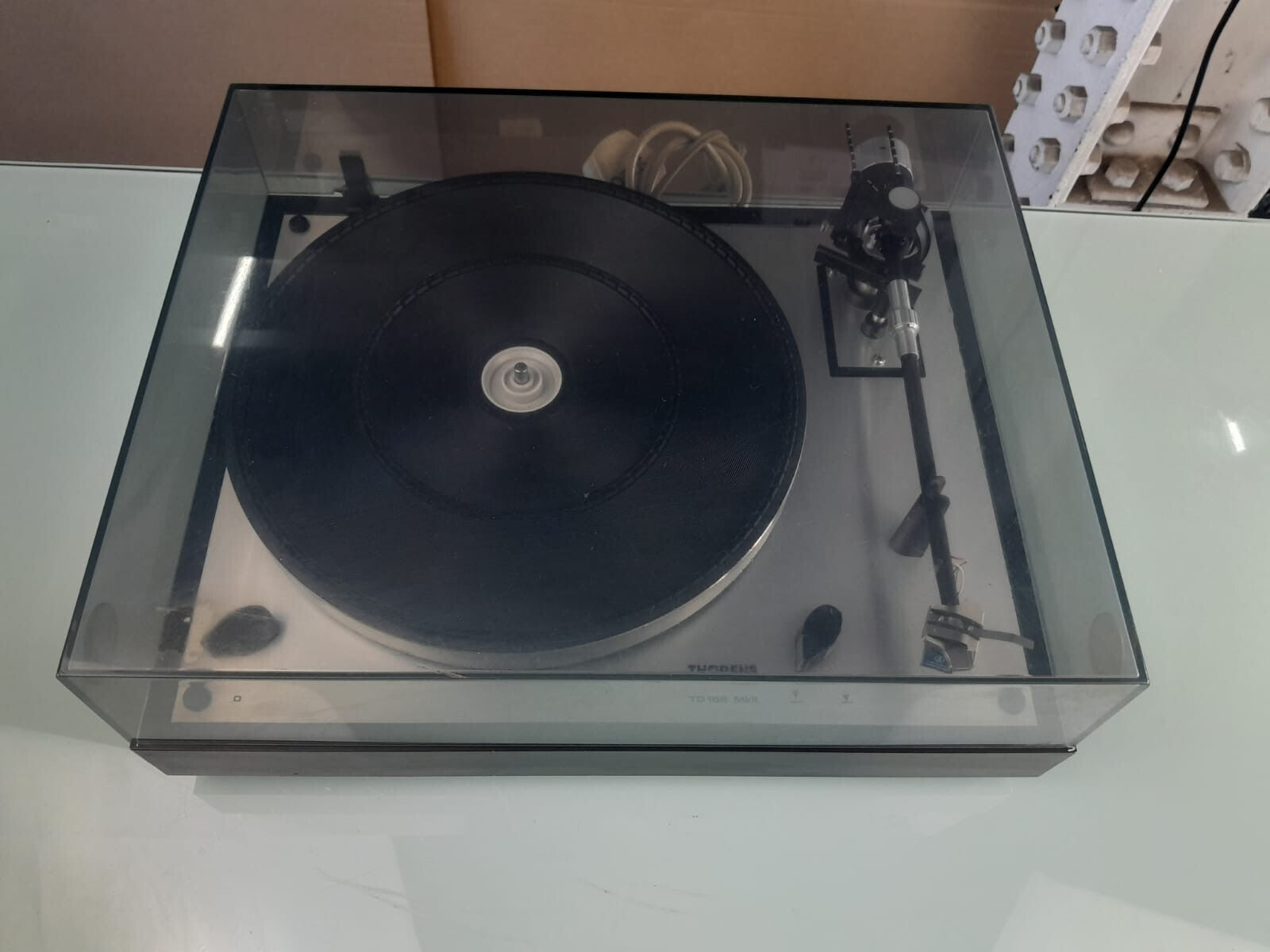 THORENS TD 166 MKII AUDIO TECHNICA CARTRIDGE TURNTABLE