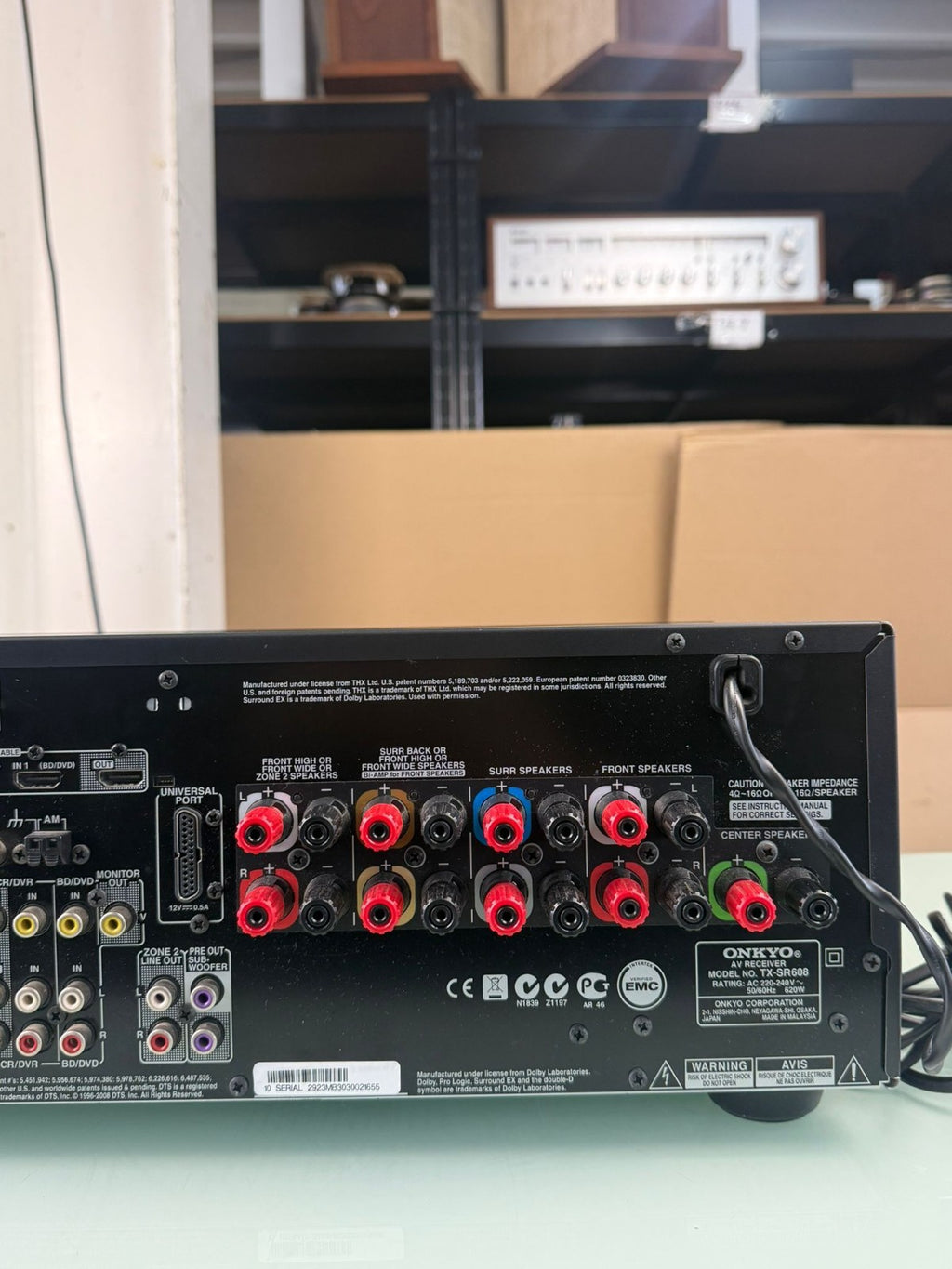 ONKYO TX SR608 AV RECEIVER WITH REMOTE