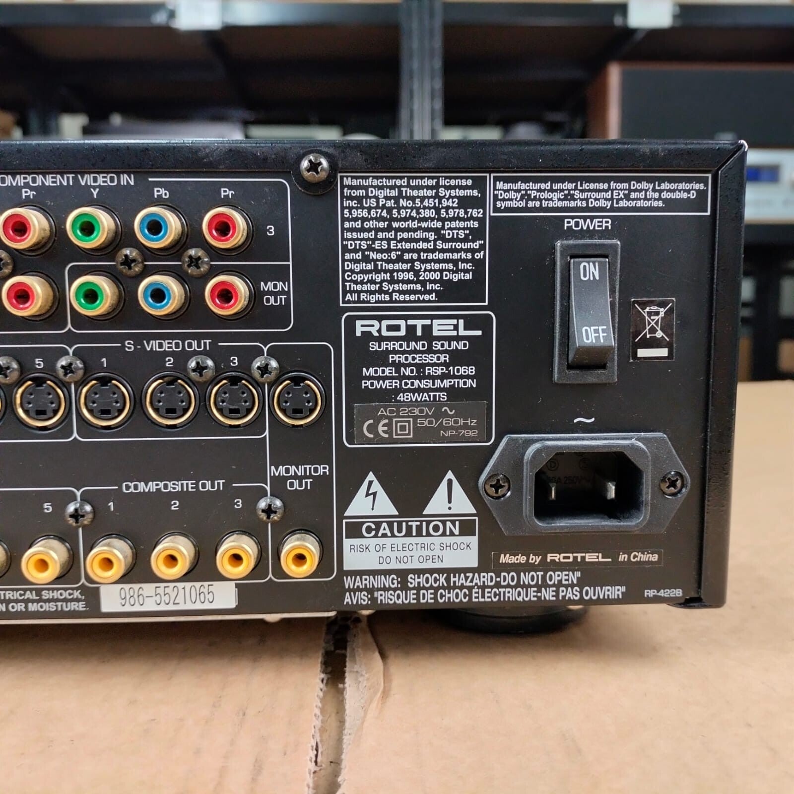 ROTEL RSP 1068 SURROUND SOUND PROCESSOR