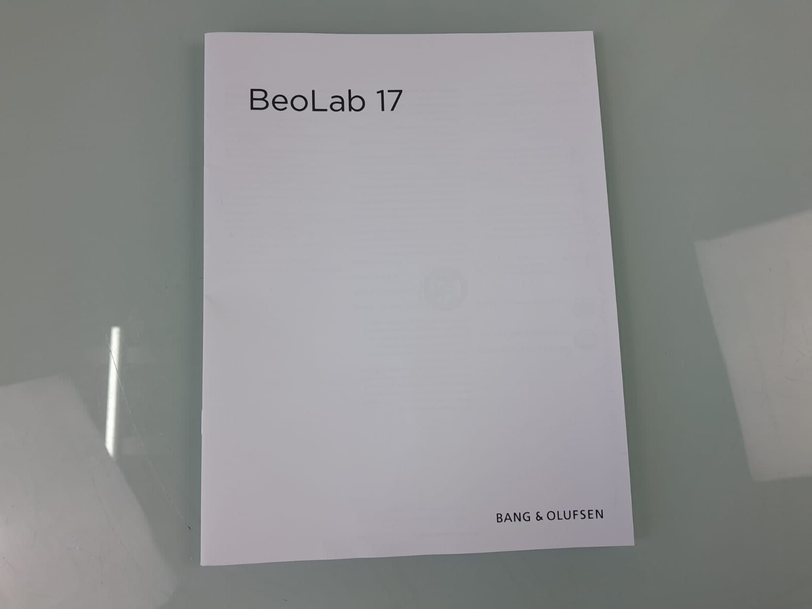 BANG & OLUFSEN B&O BEOLAB 17 SPEAKER MANUAL