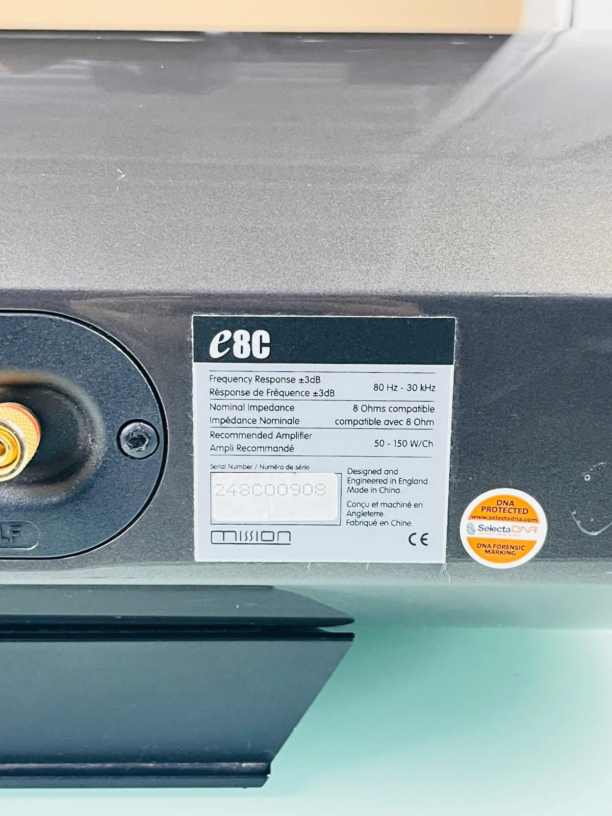 MISSION ELEGANTE E8C CENTER SPEAKER WITH TABLE STAND