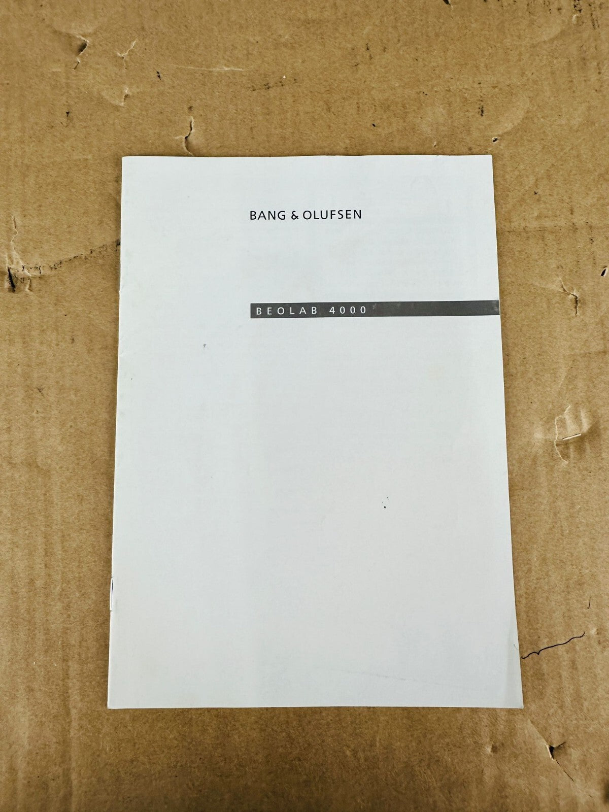 Bang & Olufsen B&O Beolab 4000 Manual