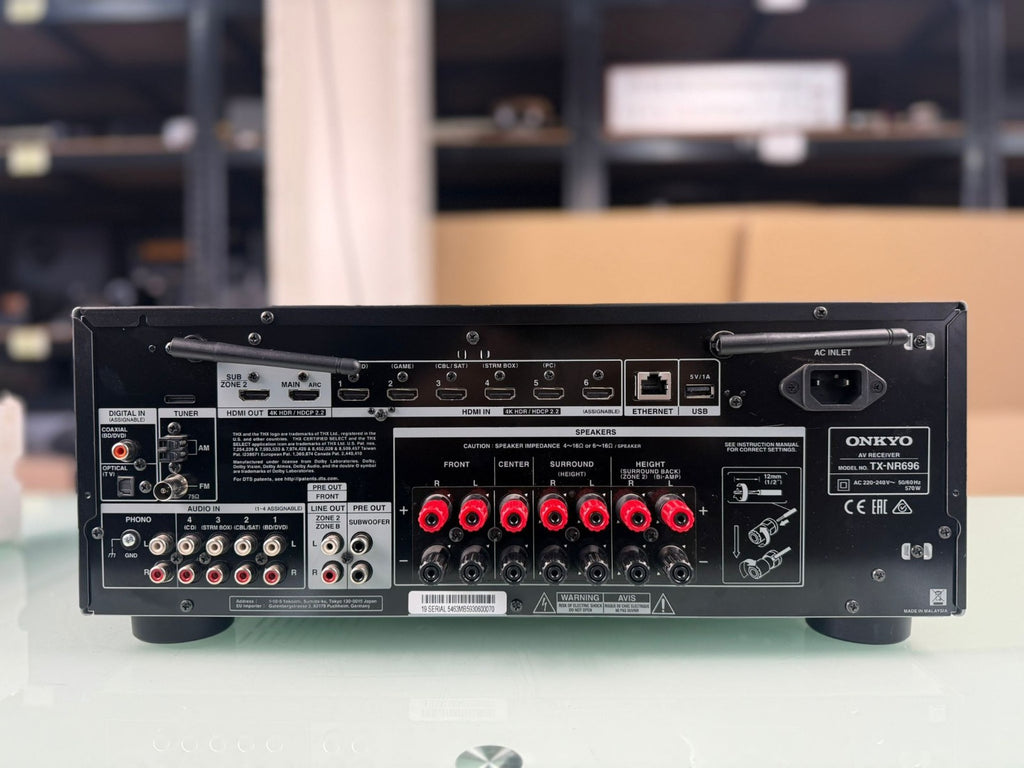 ONKYO TX NR696 AV RECEIVER WITH REMOTE