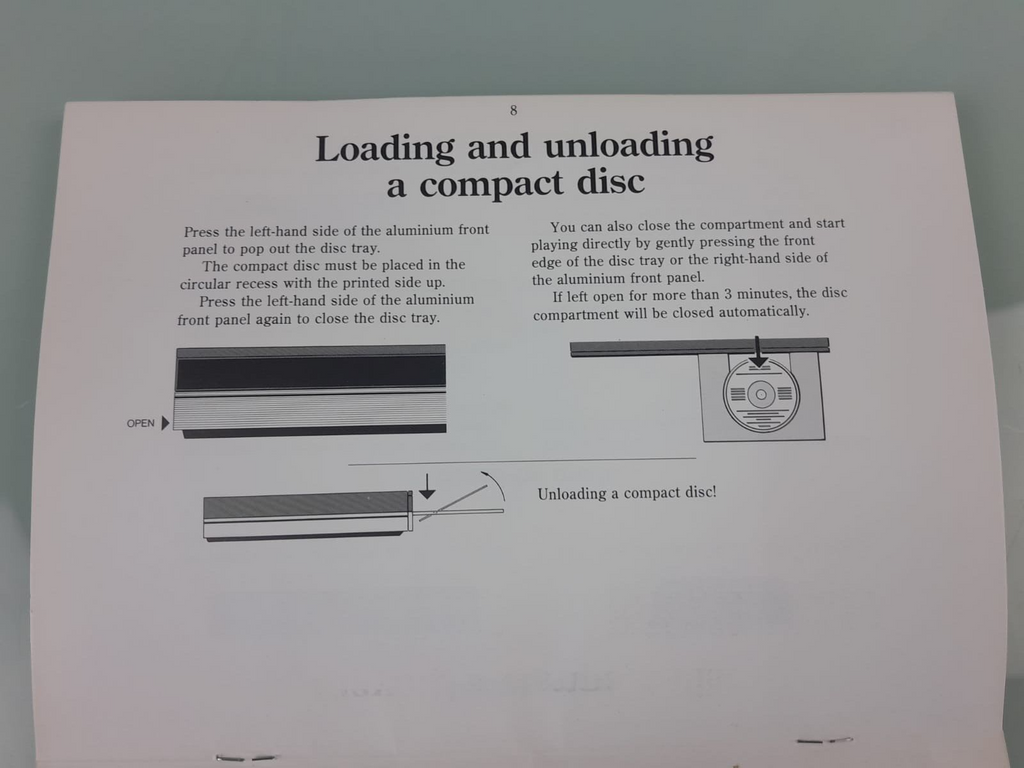 BANG & OLUFSEN B&O BEOGRAM CD 5500 OWNER'S MANUAL