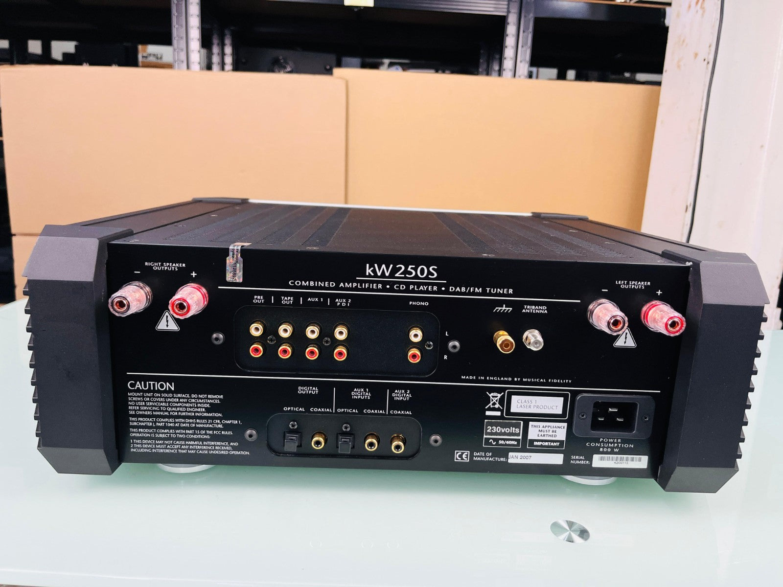 MUSICAL FIDELITY KW 250S AMPLIFIER - CD PLAYER- DAB / FM TUNER