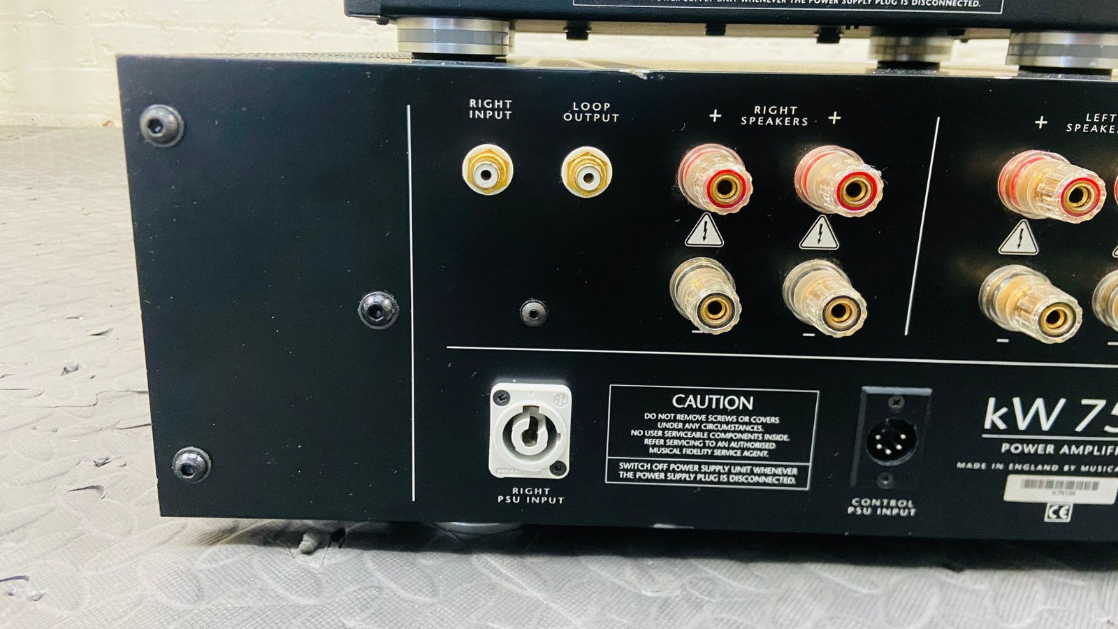 MUSICAL FIDELITY KW 750 POWER AMPLIFIER WITH KW 750 PSU POWER SUPPLY