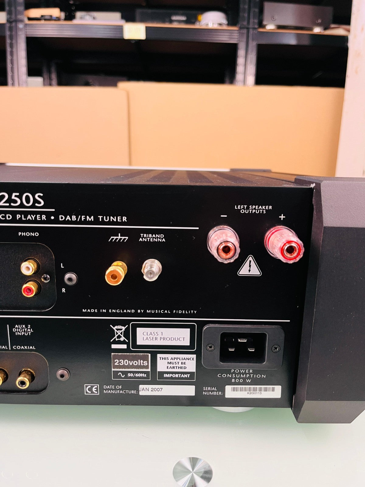 MUSICAL FIDELITY KW 250S AMPLIFIER - CD PLAYER- DAB / FM TUNER