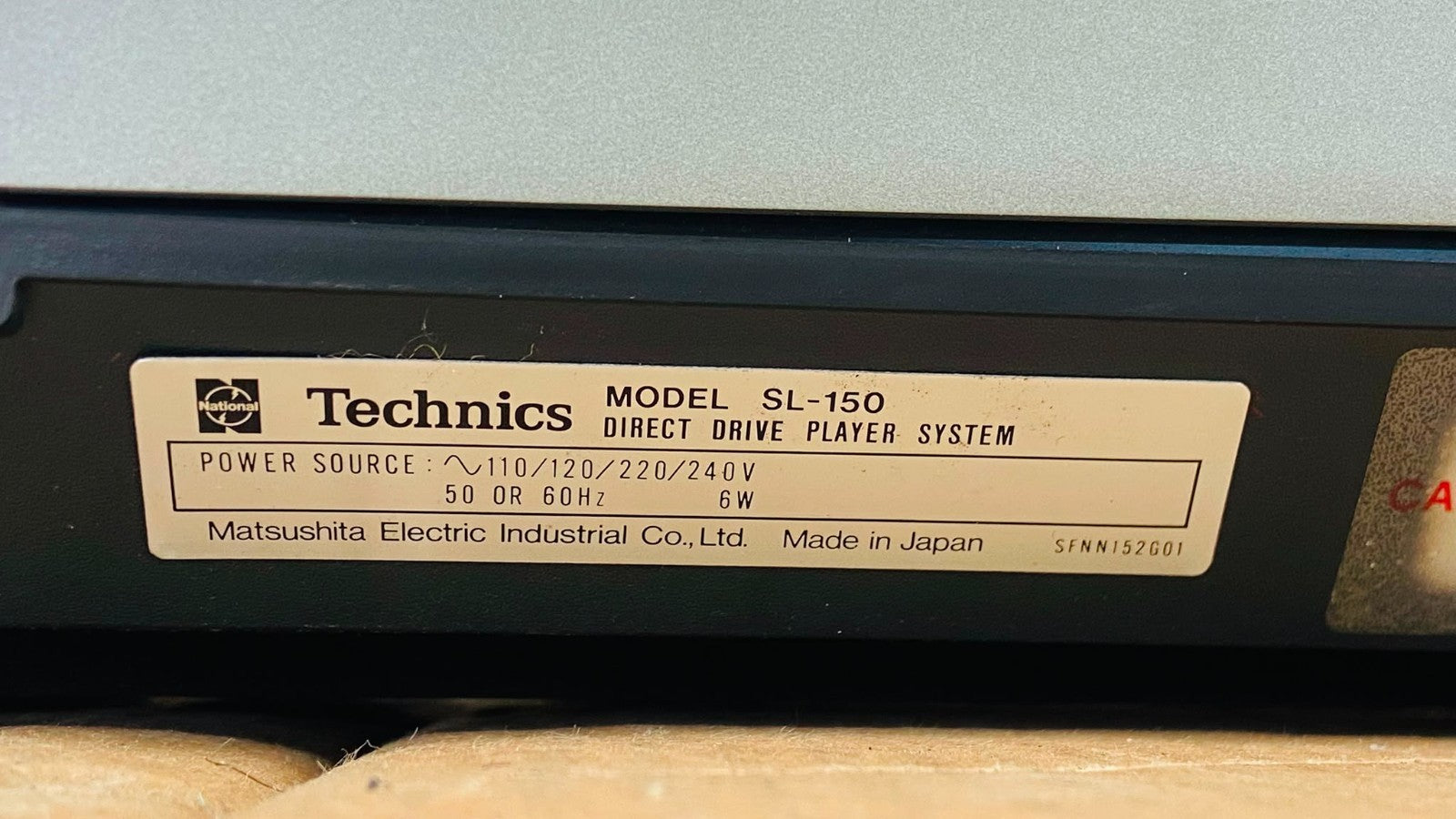 Technics SL-150 Direct Drive Turntable with SME Armboard