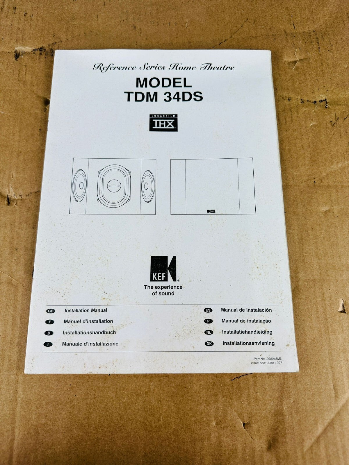 KEF TDM 34DS Reference Series Home Theatre Installation Manual #002