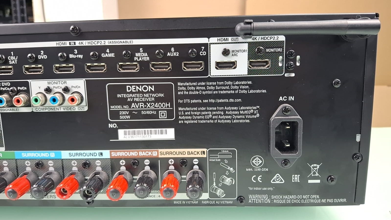DENON AVR X2400H INTEGRATED NETWORK AV RECEIVER