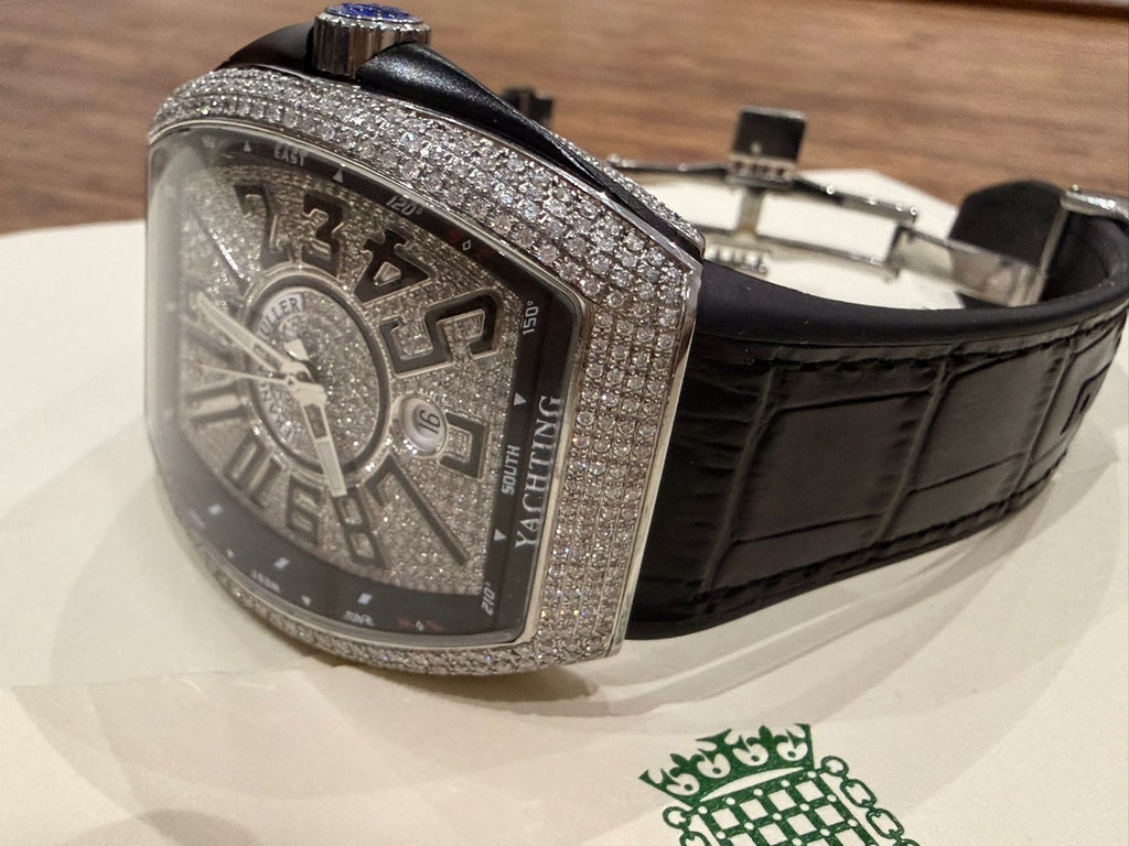 FRANCK MULLER VANGUARD DIAMOND ICED MASTER COMPLICATIONS V 45 SC DT YACHTING