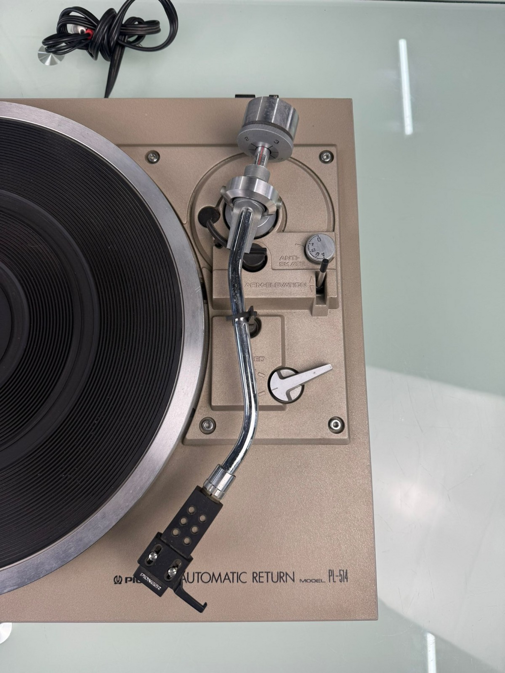 PIONEER PL 514 STEREO TURNTABLE WITH SHURE M75ED TYPE 2 CARTRIDGE