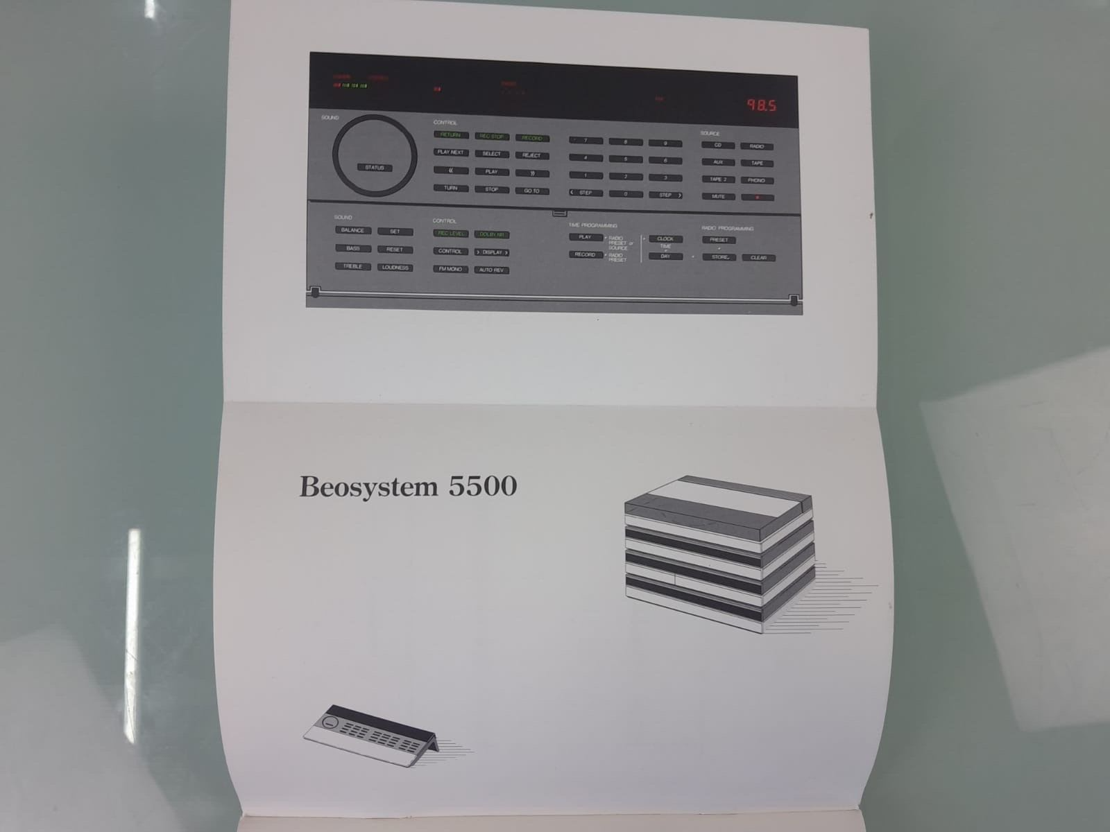 BANG & OLUFSEN B&O MASTER CONTROL PANEL 5500 OWNER'S MANUAL