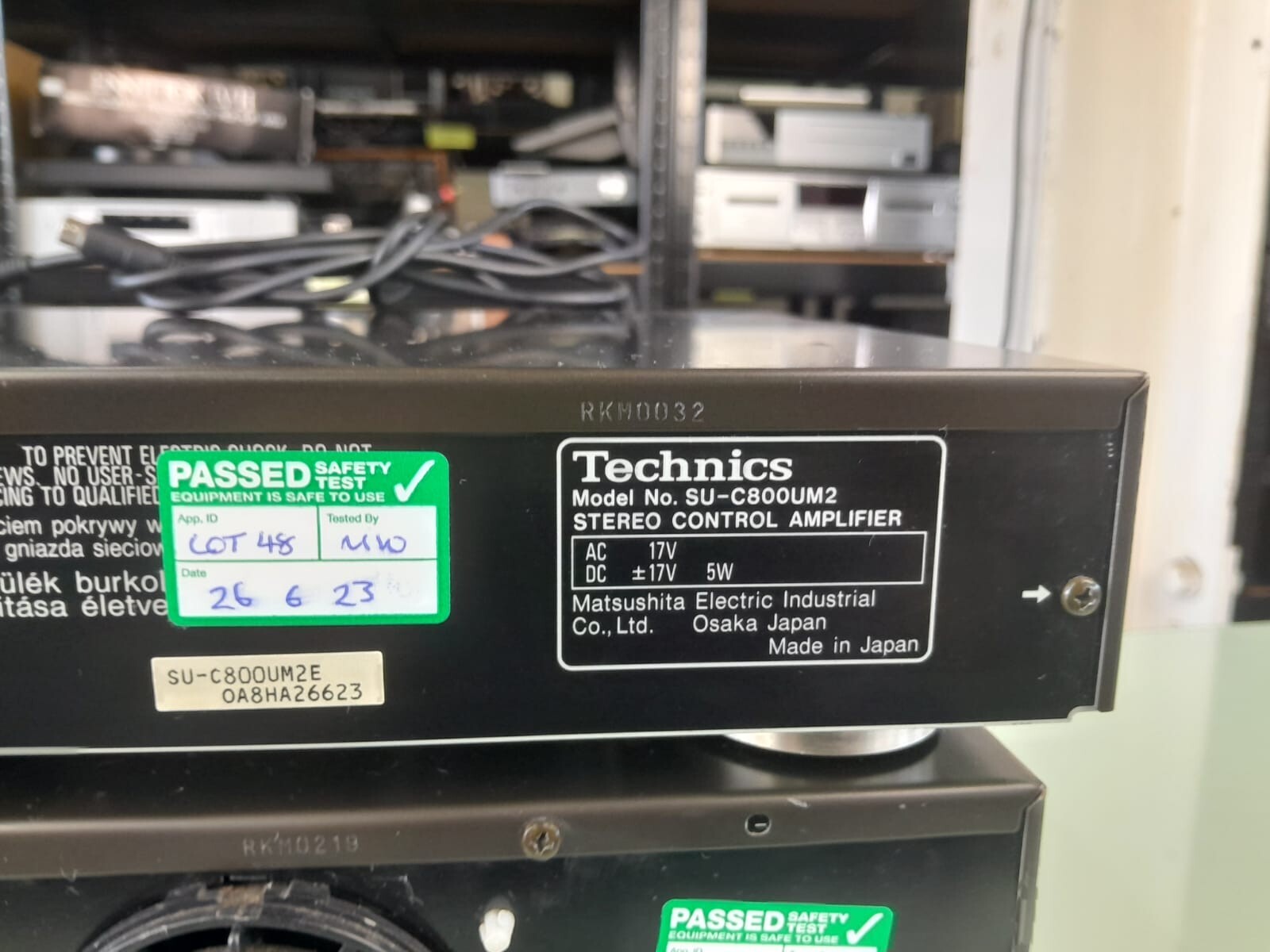 TECHNICS SU C800U M2 STEREO CONTROL & SE A900S M2 STEREO POWER AMPLIFIER