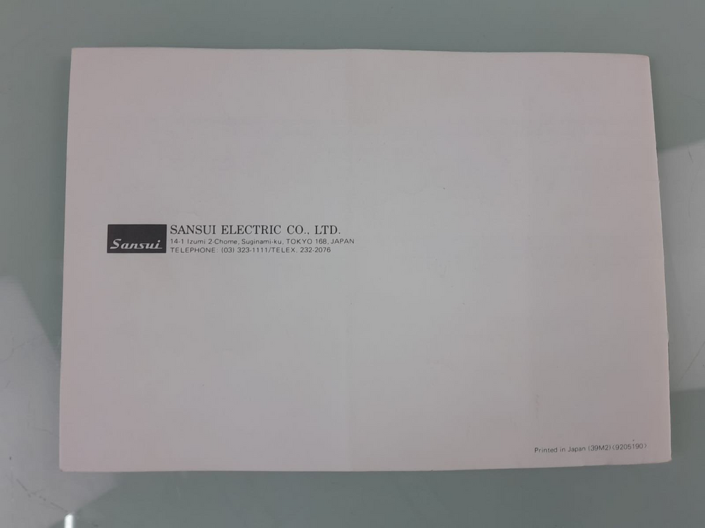 SANSUI FR D3 TURNTABLE OPERATING INSTRUCTIONS / MANUAL