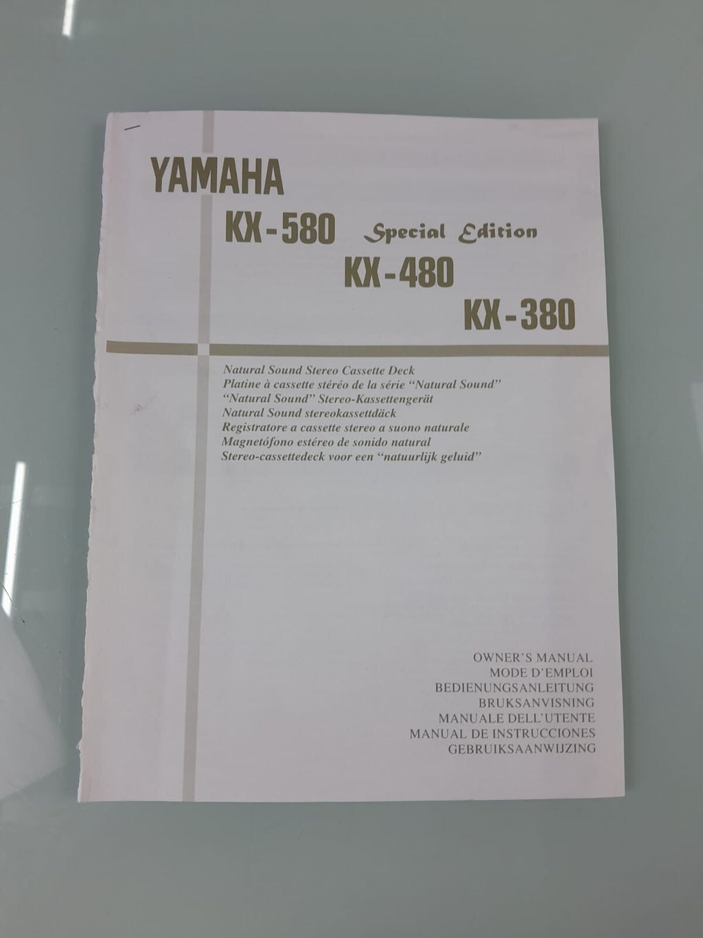 YAMAHA KX 480 KX 380 KX 580 SPECIAL EDITION CASSETTE DECK OWNER'S MANUAL