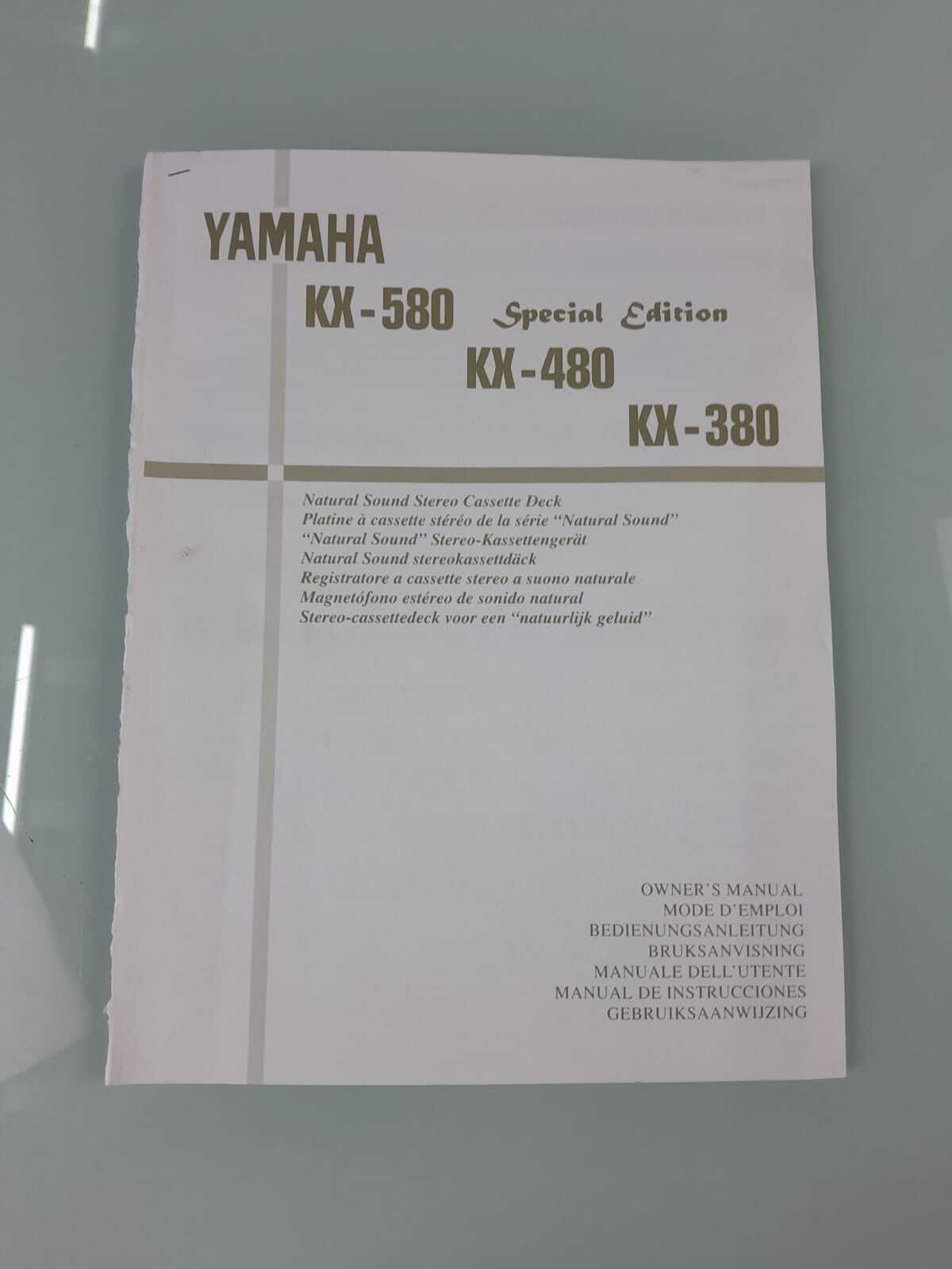 YAMAHA KX 480 KX 380 KX 580 SPECIAL EDITION CASSETTE DECK OWNER'S MANUAL