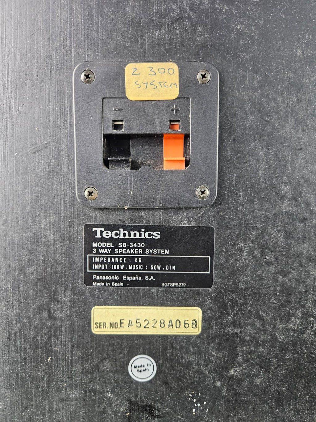 TECHNICS SB 3430 SPEAKERS