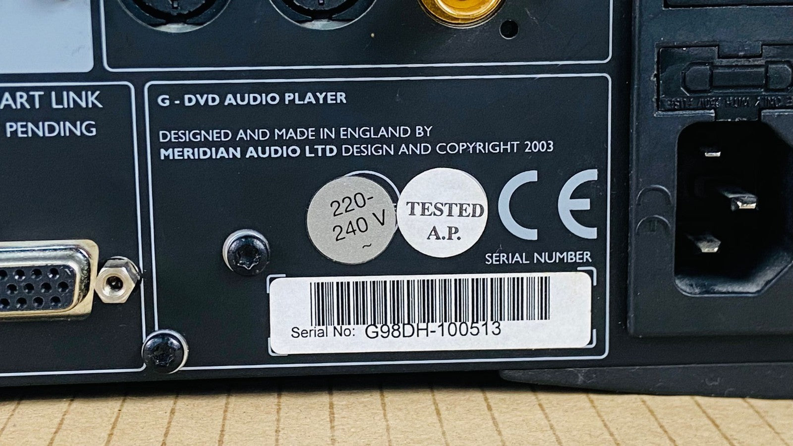 MERIDIAN G98 DVD AUDIO TRANSPORT