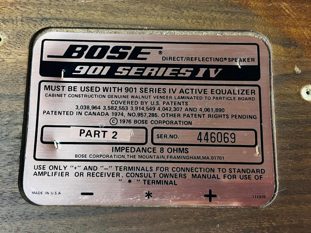 BOSE 901 SERIES IV SPEAKERS