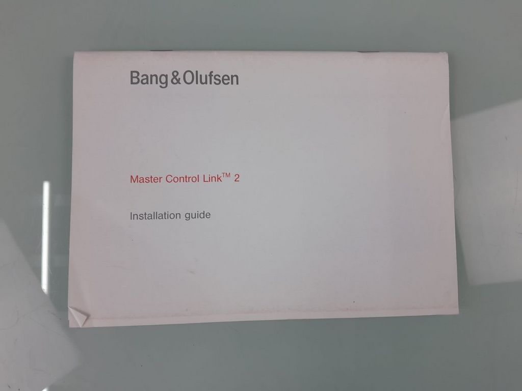 BANG & OLUFSEN B&O MASTER CONTROL LINK 2 INSTALLATION GUIDE