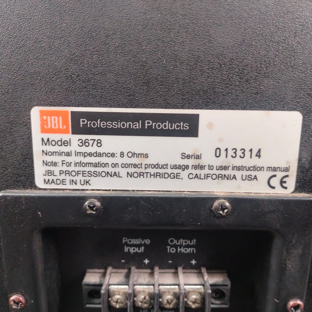 JBL 3678 Bass Subwoofers With JBL PRO 2425 HS Horn Tweeters