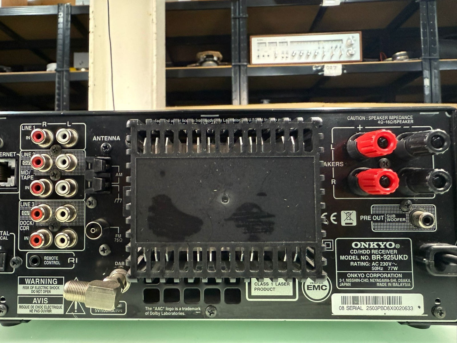 ONKYO BR 925 UKD CD/HDD RECEIVER WITH REMOTE