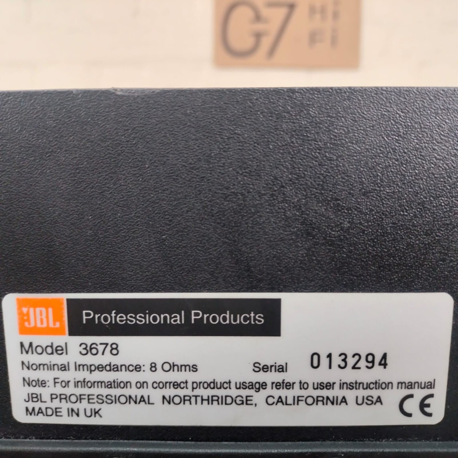 JBL 3678 Single Speaker Bass Box Subwoofer
