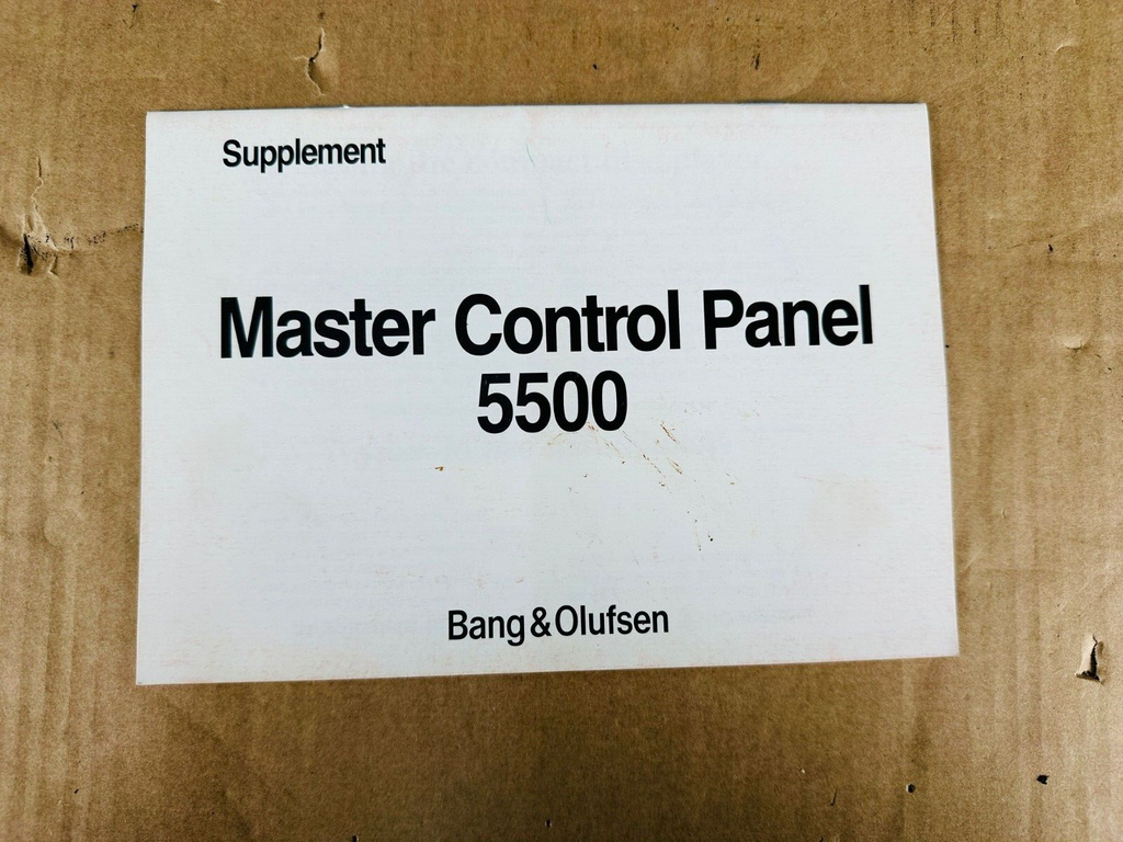 Bang & Olufsen B&O 5500 Master Control Panel Manual #002