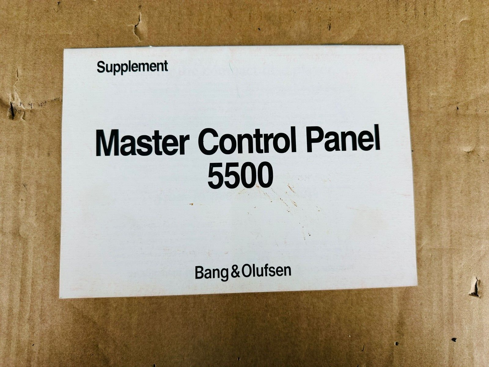 Bang & Olufsen B&O 5500 Master Control Panel Manual #002