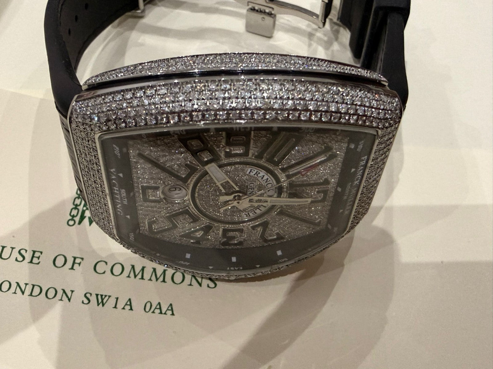 FRANCK MULLER VANGUARD DIAMOND ICED MASTER COMPLICATIONS V 45 SC DT YACHTING