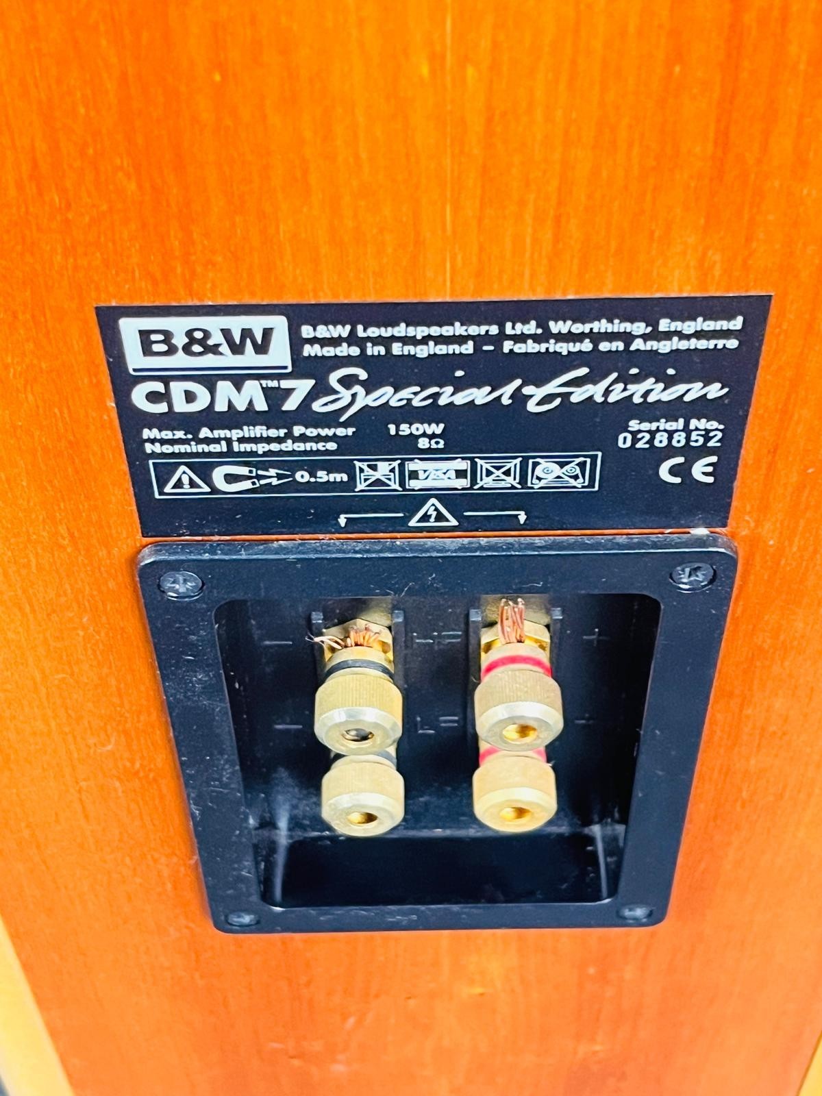 B&W BOWERS & WILKINS CDM 7SE SPECIAL EDITION FLOOR STANDING SPEAKERS