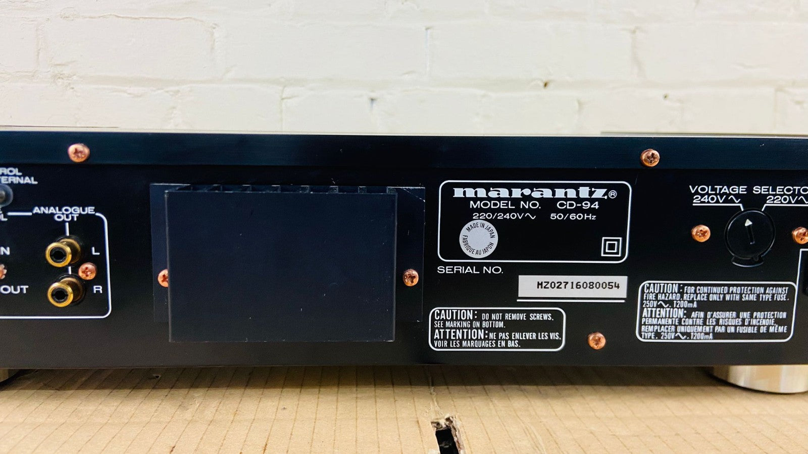 MARANTZ CD 94 CD PLAYER WITH REMOTE