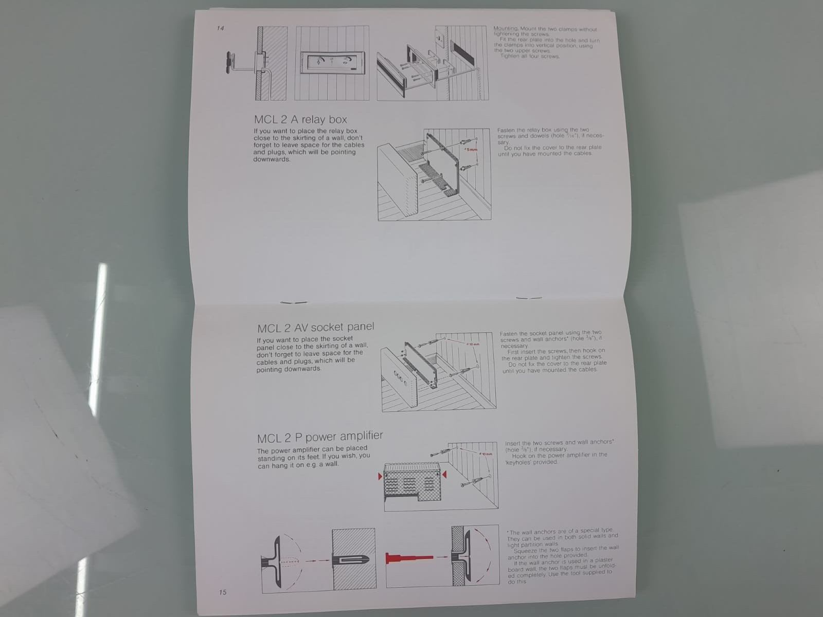 BANG & OLUFSEN B&O MASTER CONTROL LINK 2 INSTALLATION GUIDE
