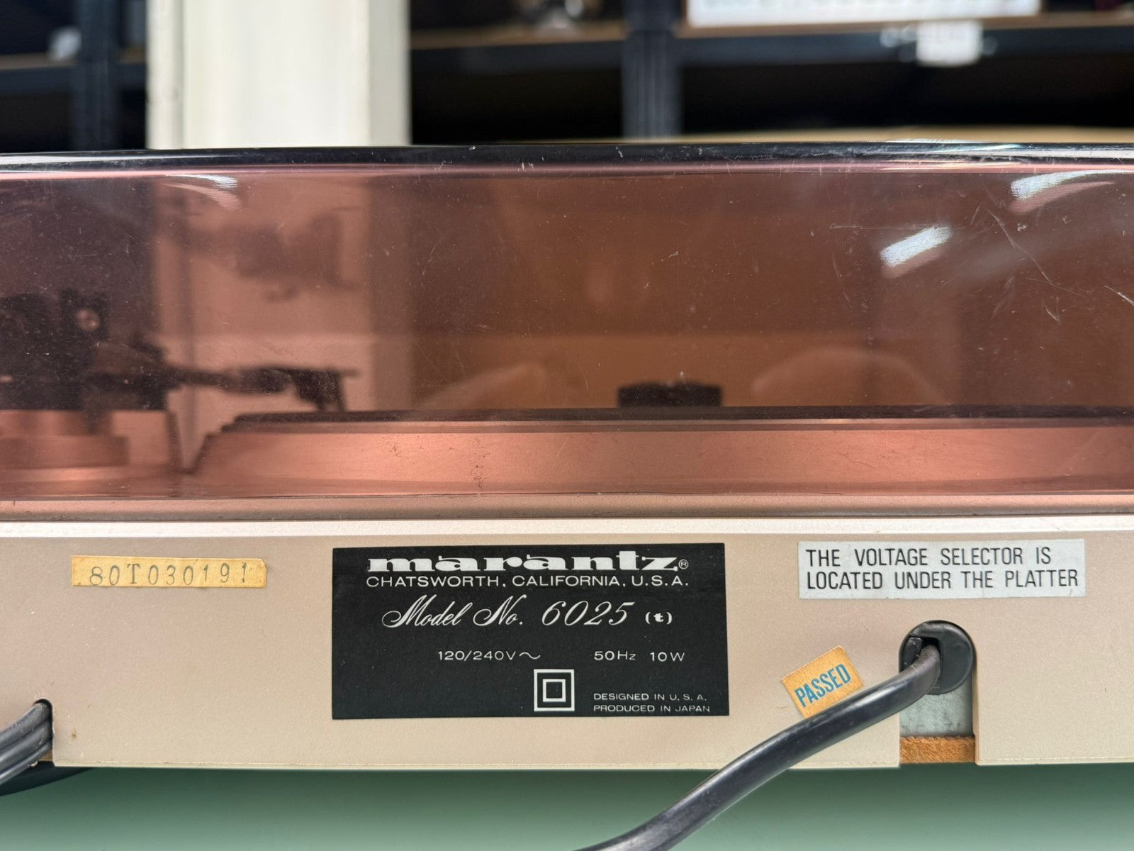 MARANTZ 6025 TURNTABLE WITH SHURE M75ED TYPE 2 CARTRIDGE