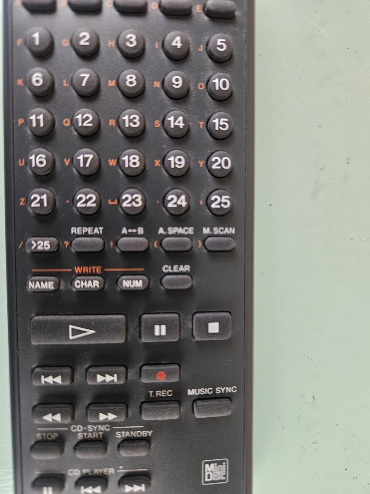 SONY RM D7M REMOTE CONTROL FOR MINIDISC DECK