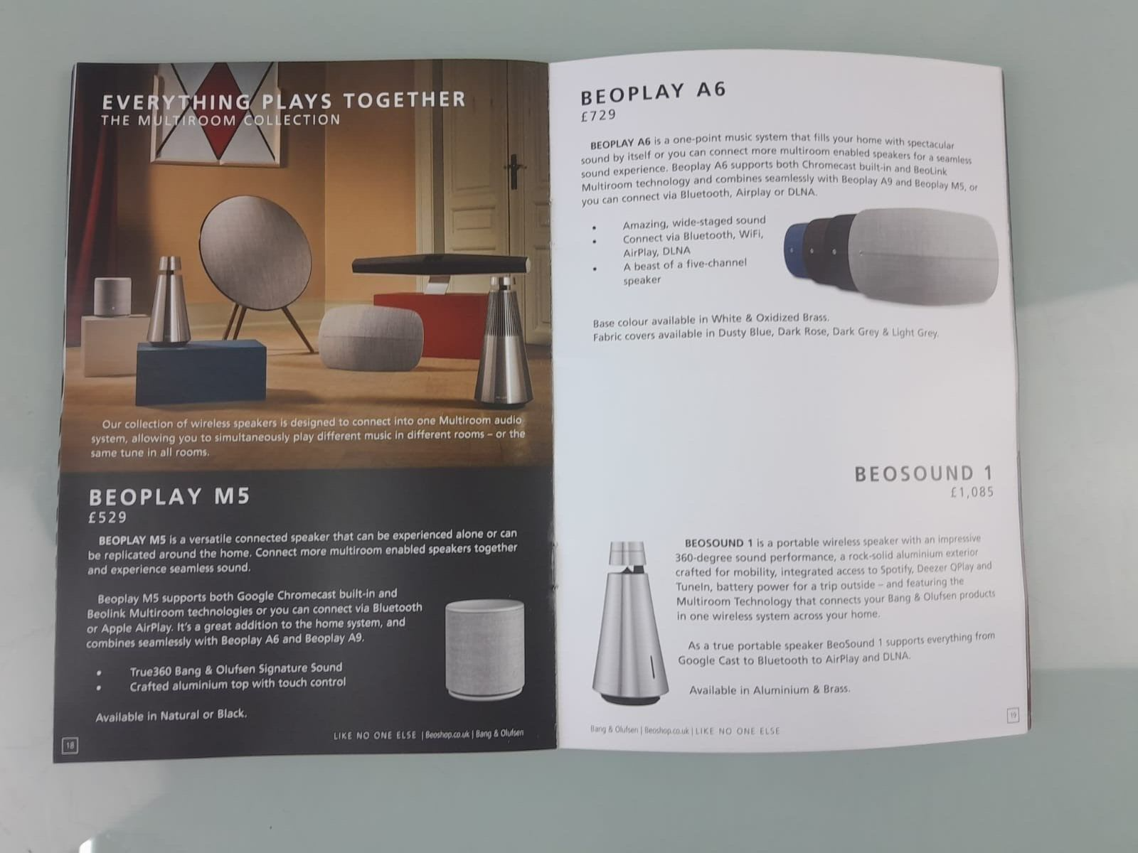 BANG & OLUFSEN B&O AUTUMN / WINTER EDITION 2017 BROCHURE