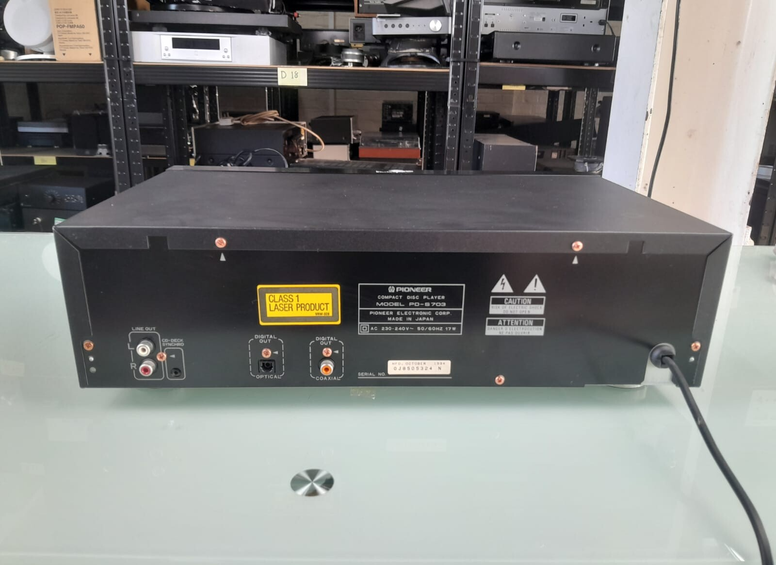 PIONEER PD S703 CD PLAYER