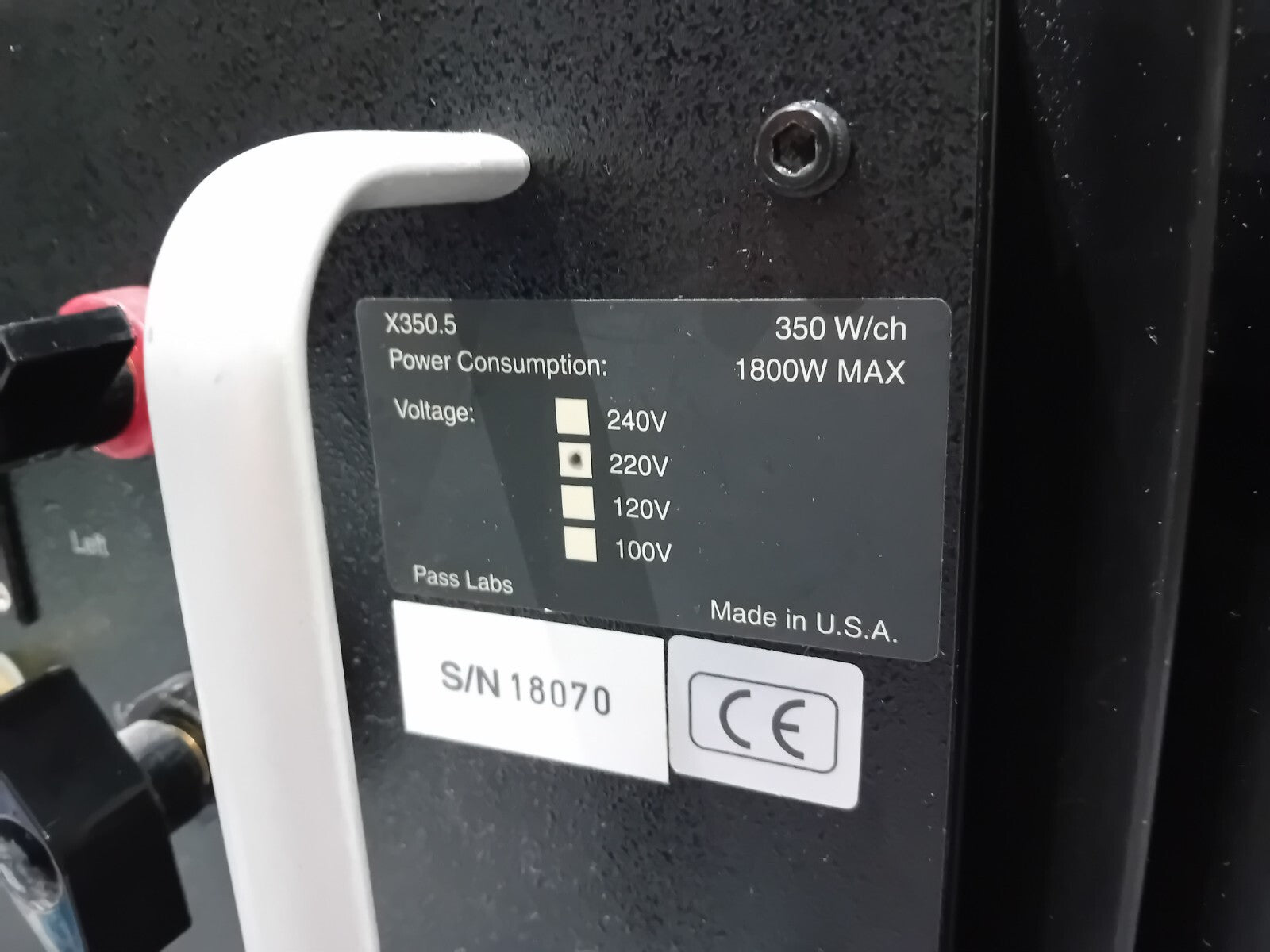 PASS LABS X350.5 POWER AMPLIFIER LABORATORIES