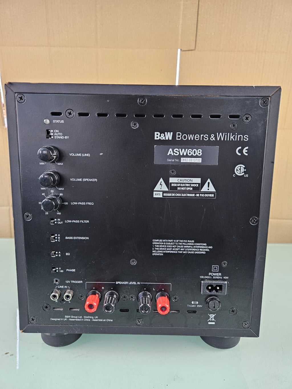 BOWERS & WILKINS B&W ASW 608 SUBWOOFER