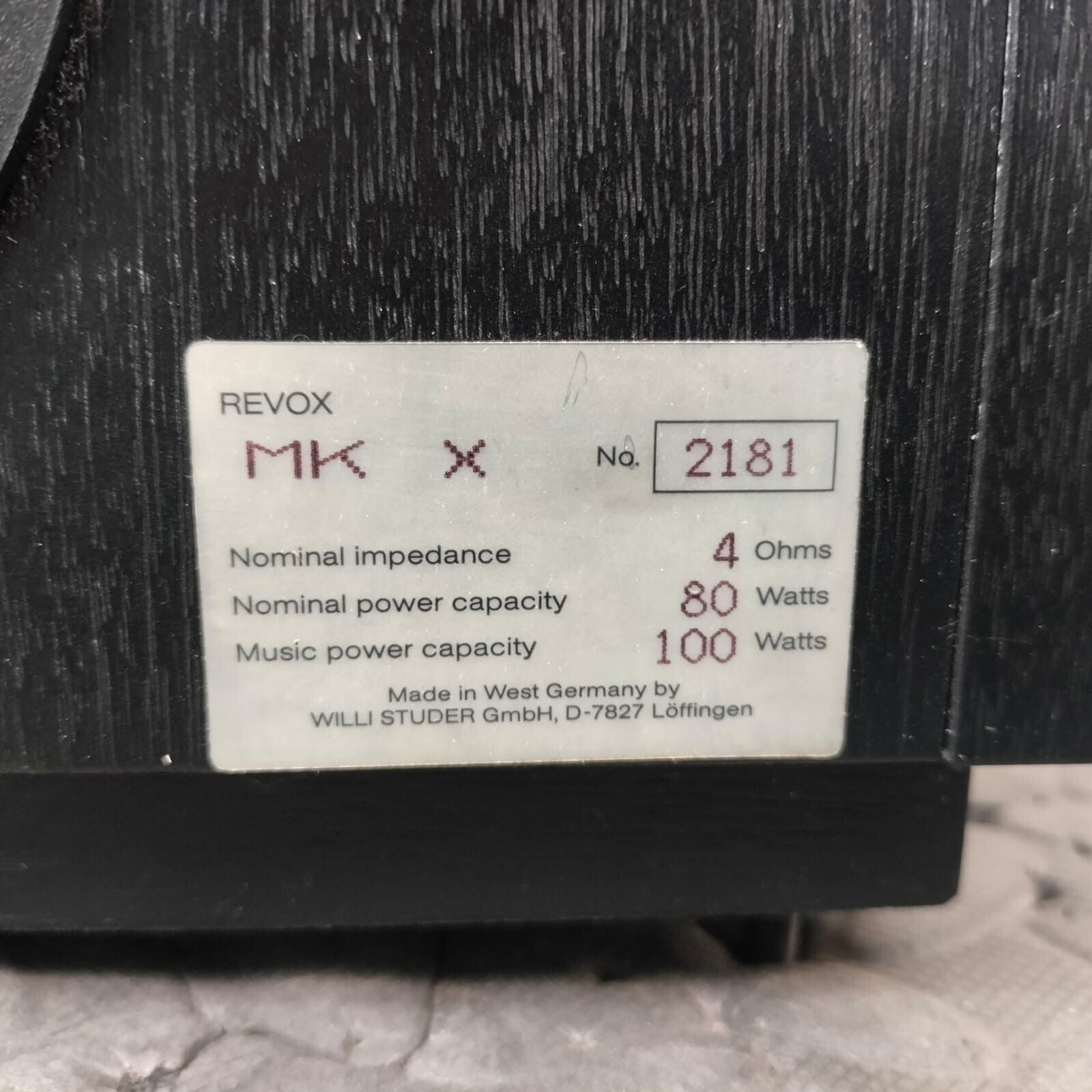 REVOX MK X FLOOR STANDING SPEAKERS