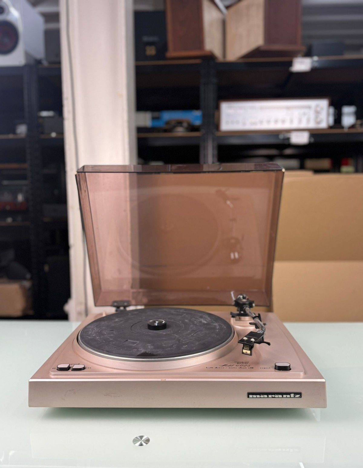 MARANTZ 6025 TURNTABLE WITH SHURE M75ED TYPE 2 CARTRIDGE