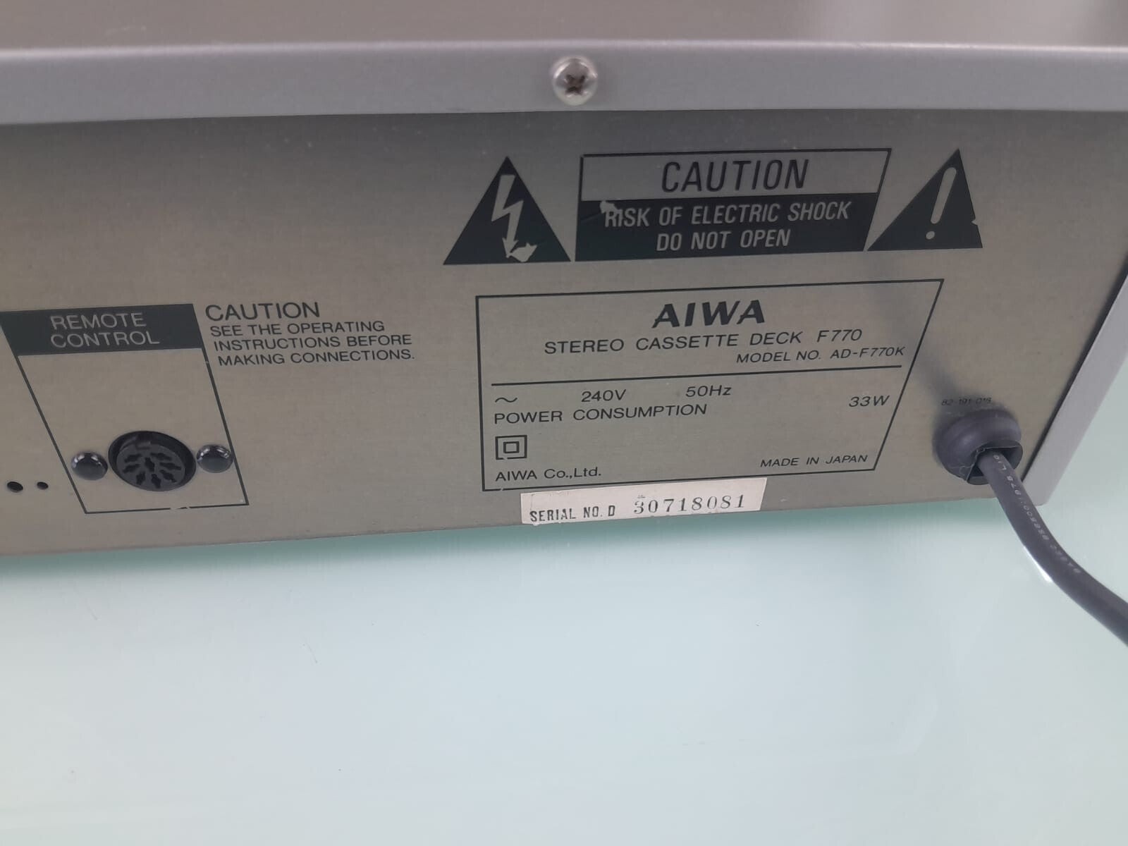SERVICED AIWA F 770 STEREO CASSETTE DECK
