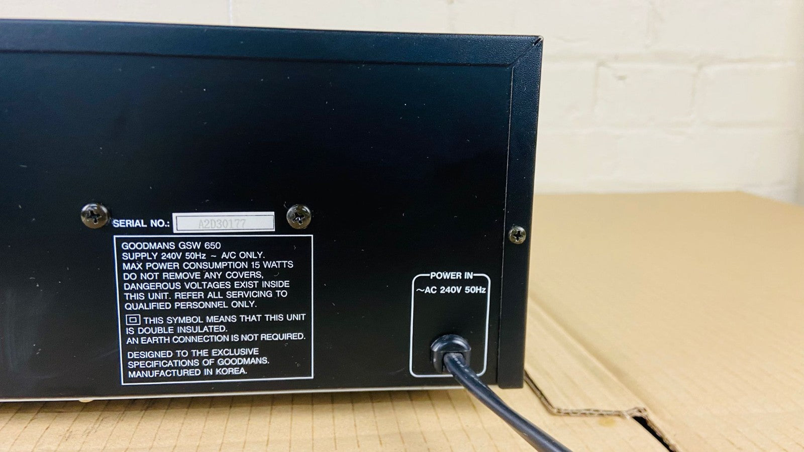 GOODMANS GSW 650 DOUBLE CASSETTE DECK
