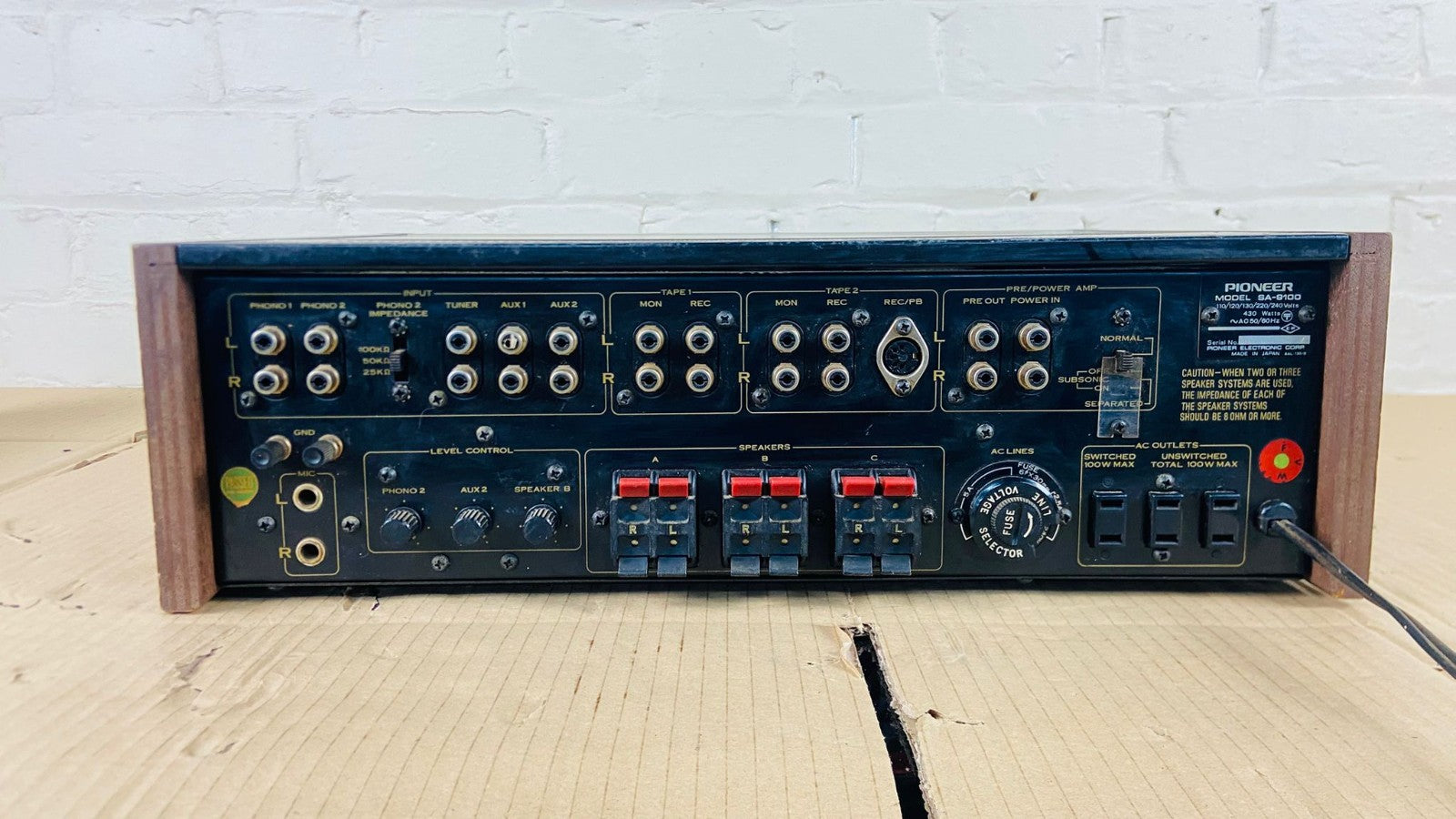 PIONEER SA 9100 STEREO AMPLIFIER
