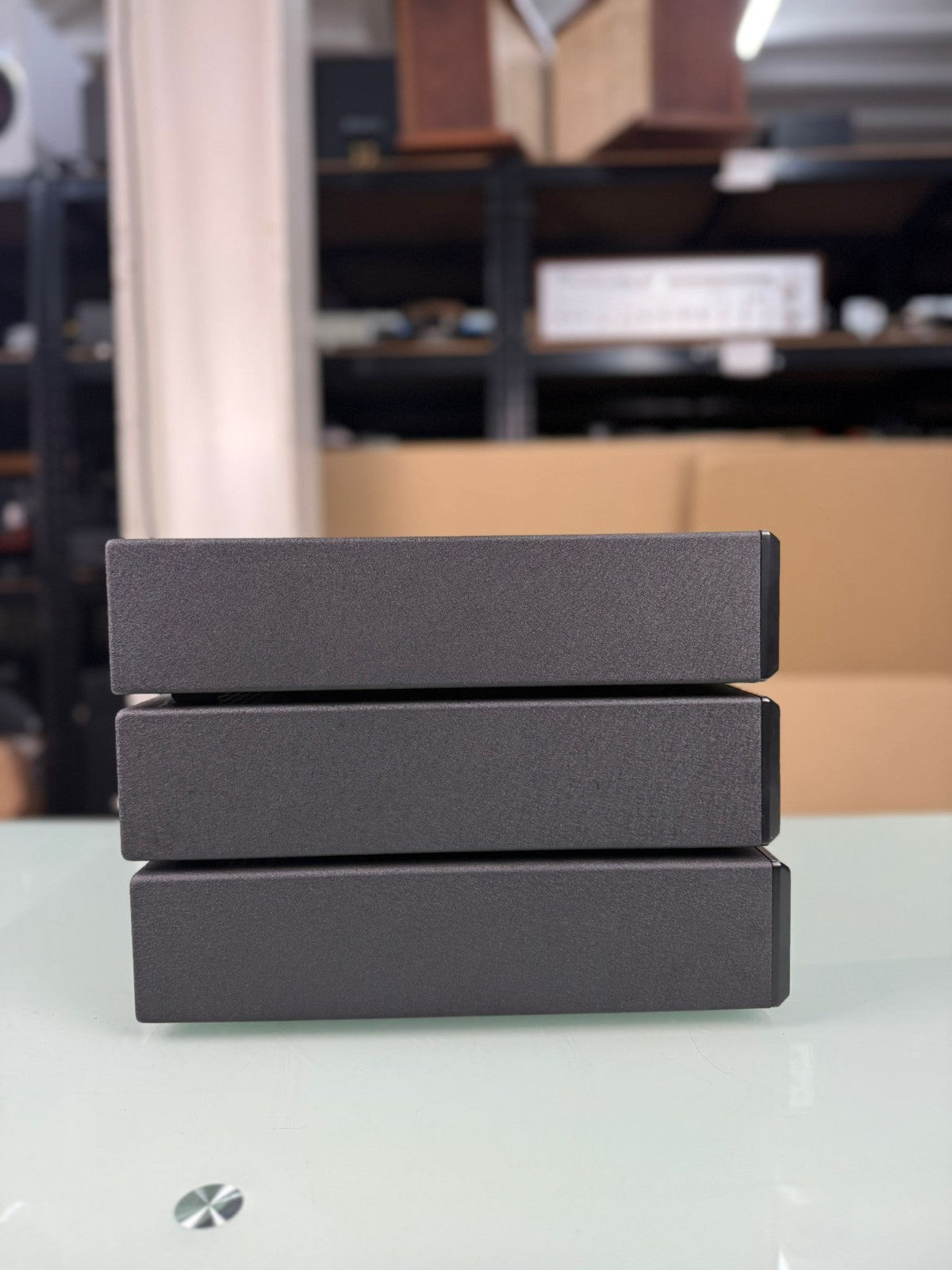 LINN LK100 POWER AMPLIFIERS x3 KABER ACTIV CARDS MID BASS TREBLE