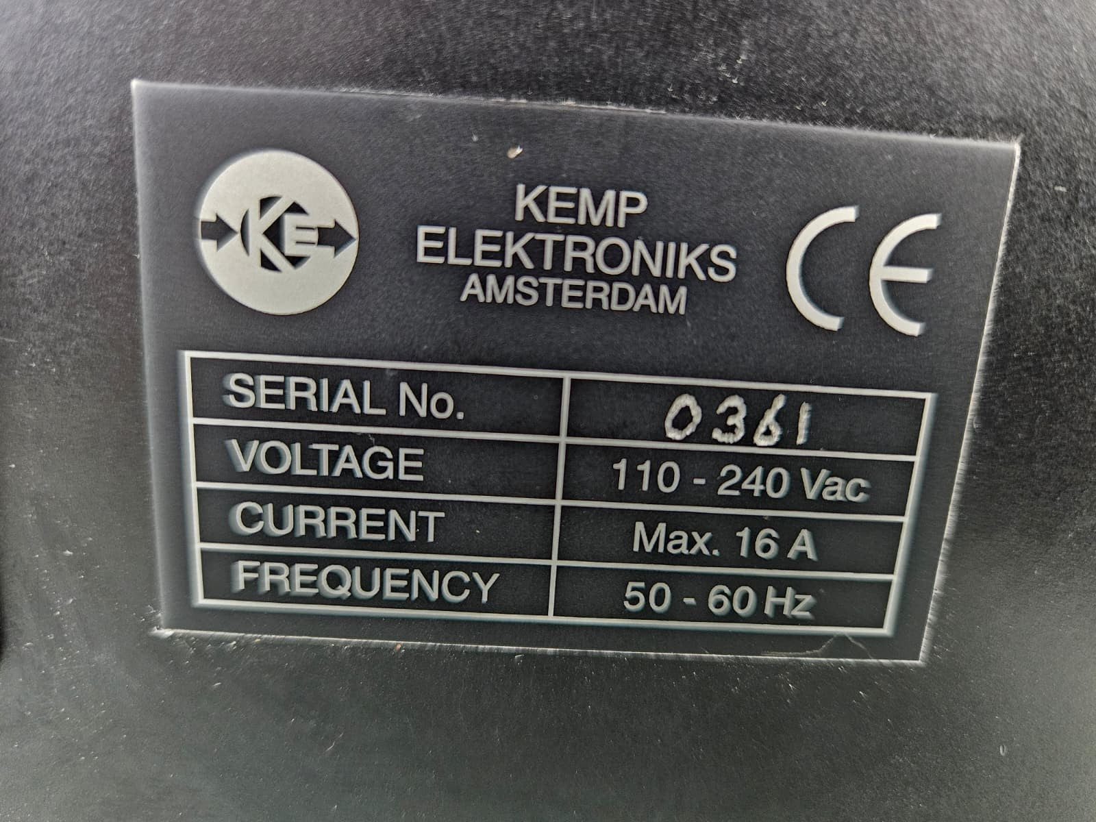 KEMP ELEKTRONIKS AMSTERDAM POWER SOURCE LINE CONDITIONER #002