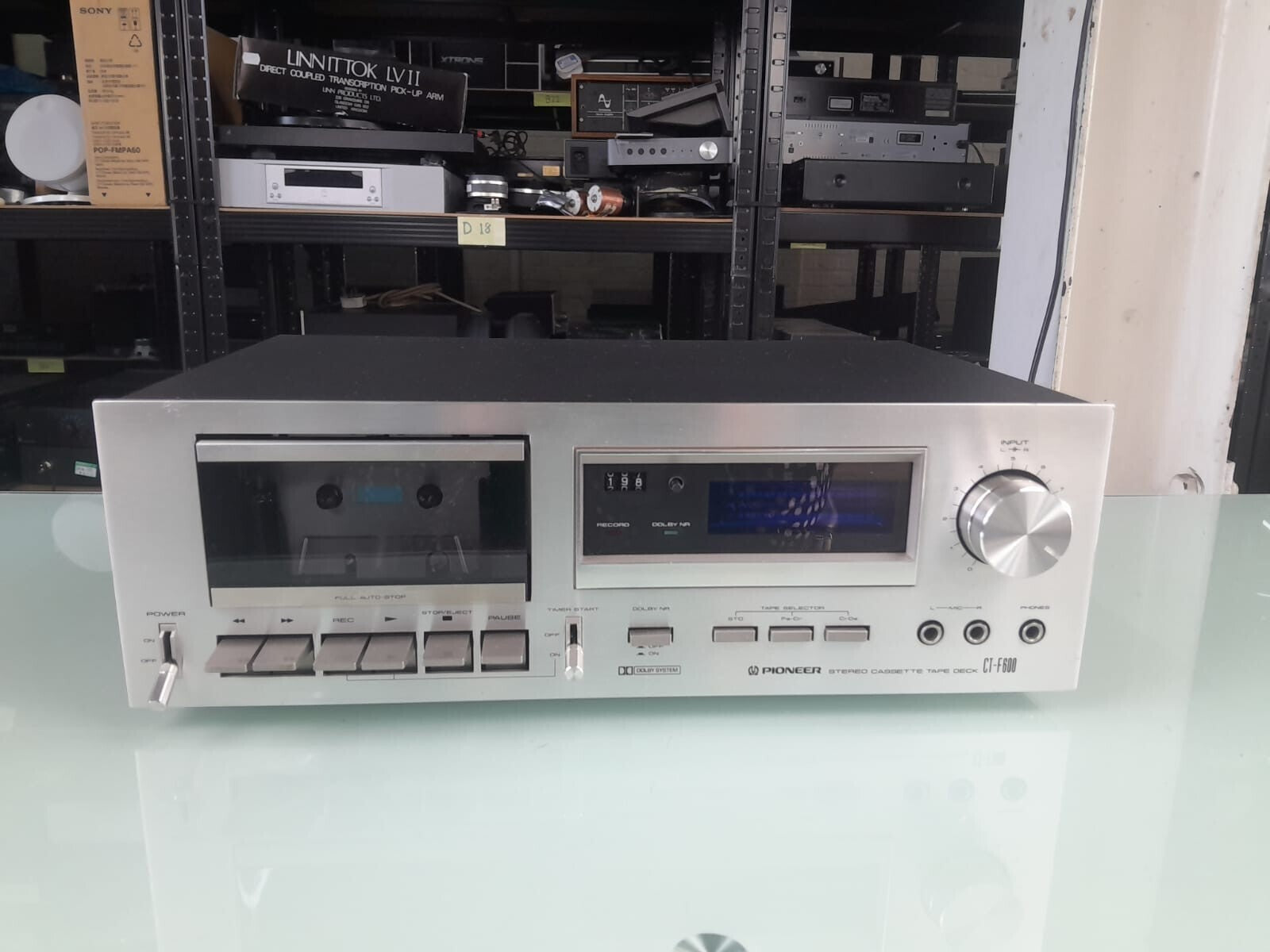 SERVICED PIONEER CT F600 STEREO CASSETTE TAPE DECK #002