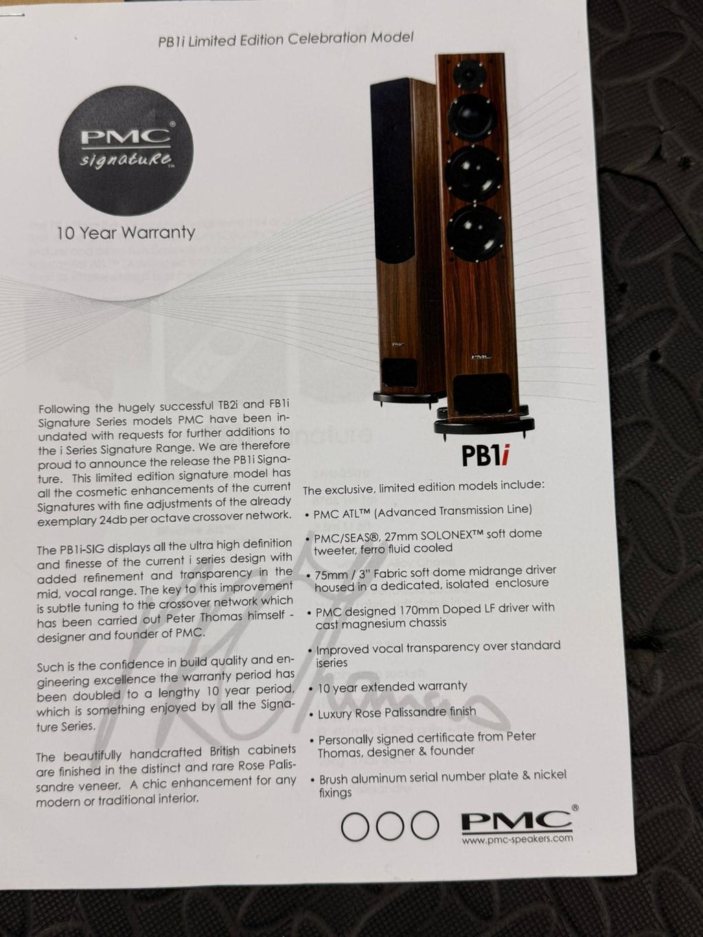 PMC PB1i SIGNATURE FLOORSTANDING SPEAKERS